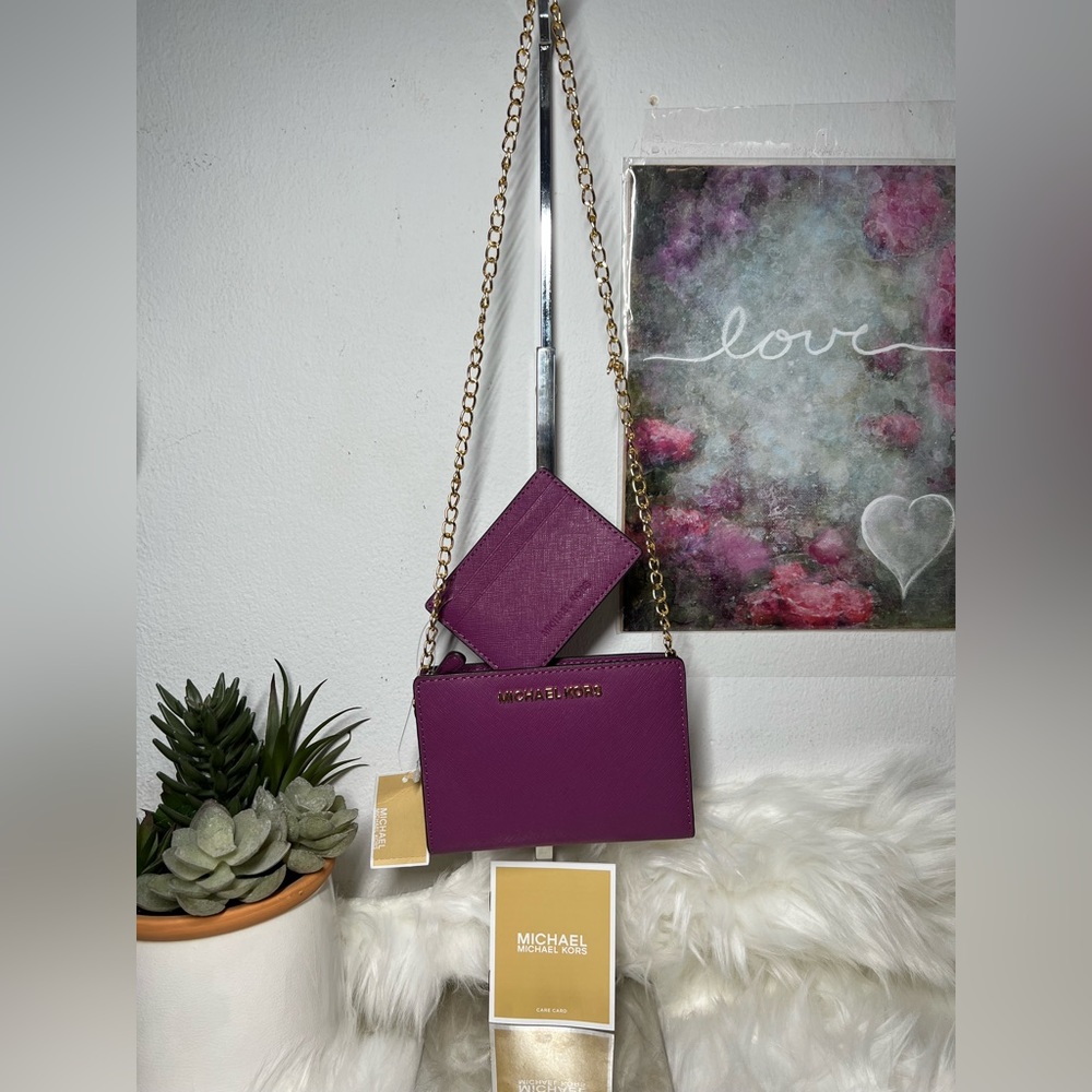 New with tag michael kors leather wallet and cardcase